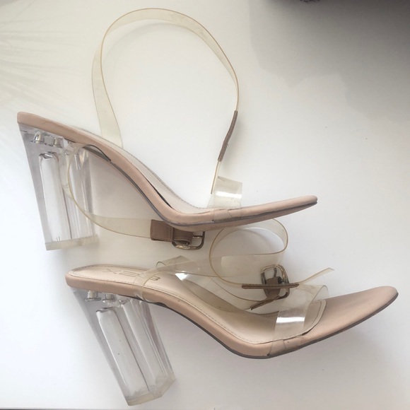 size 9 perspex heels